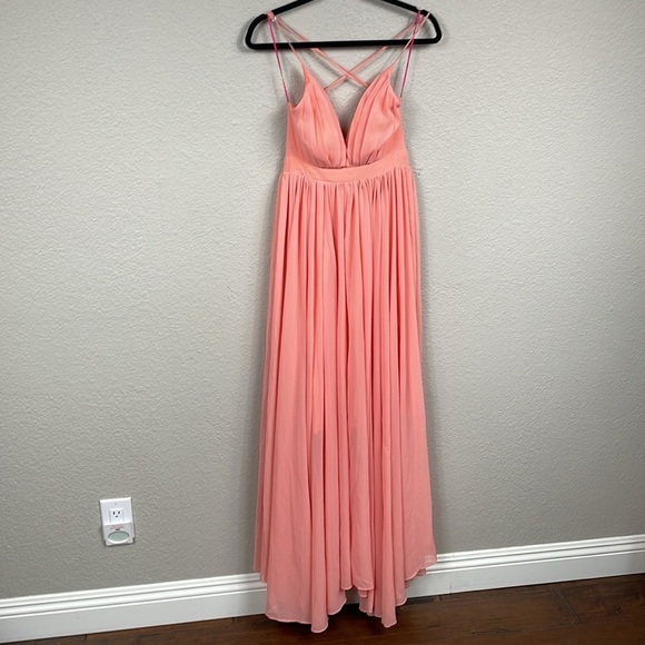 New Meghan Los Angeles Enchanted Garden Maxi Dress Orange Blush Sz S - Picture 2 of 14